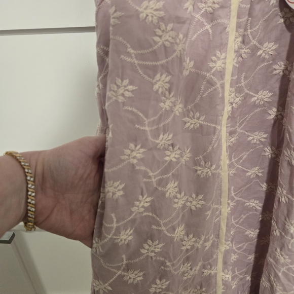 Umgee Lilac Dress with Cream Lace & Pockets Festival Boho - Picture 3 of 4